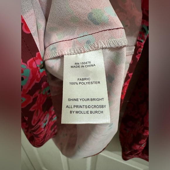 CROSBY by Mollie Burch Red Floral Blouse - Picture 5 of 8